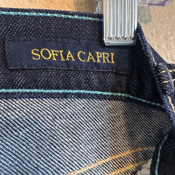 Lucky Brand Women's Dark Wash Denim Blue Sofia Capri Jeans 6 Stretch - Picture 6 of 10